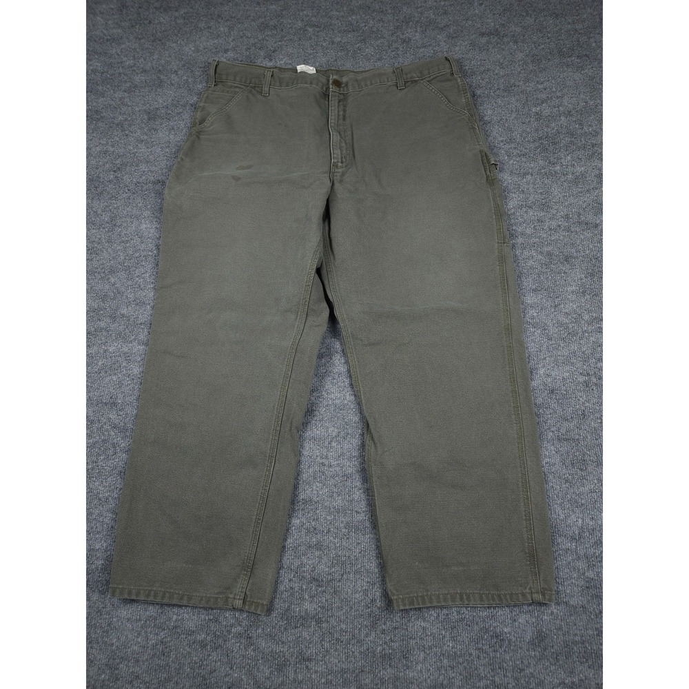 Cawrhartt Dungaree Pants Men's 42 x 30 (FITS 40 x 28) Green B11 MOS Distressed *